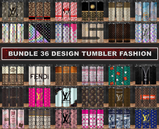 36 Brand Logo Fashion Tumbler Designs Bundle 2023 ,Tumbler Logo Brand 118