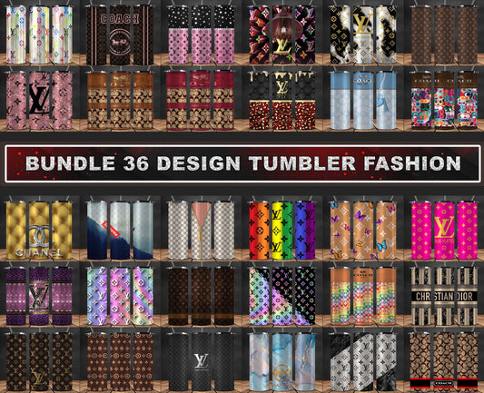 36 Brand Logo Fashion Tumbler Designs Bundle 2023 , Tumbler Logo Brand 117