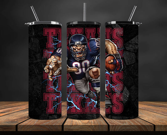 Houston Texans Tumbler, Texans Logo Tumbler,NFL Season 2025, Design 124
