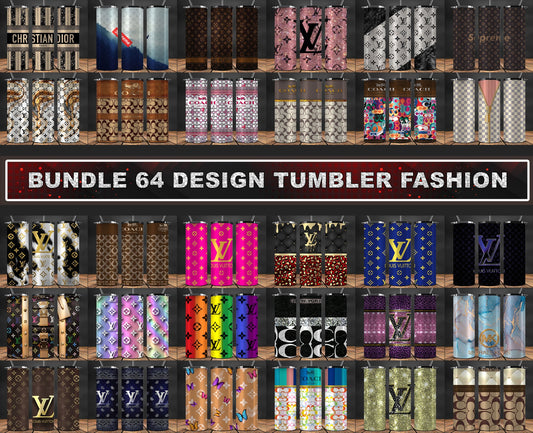 64 Brand Logo Fashion Tumbler Designs Bundle 2023 , Tumbler Logo Brand 115
