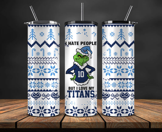 Tennessee Titans Christmas Tumbler Png,NFL Merry Christmas Png, NFL Christmas Tumbler Wrap 127