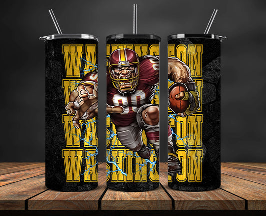 Washington Commanders Tumbler, Washington Logo Tumbler,NFL Season 2025, Design 127