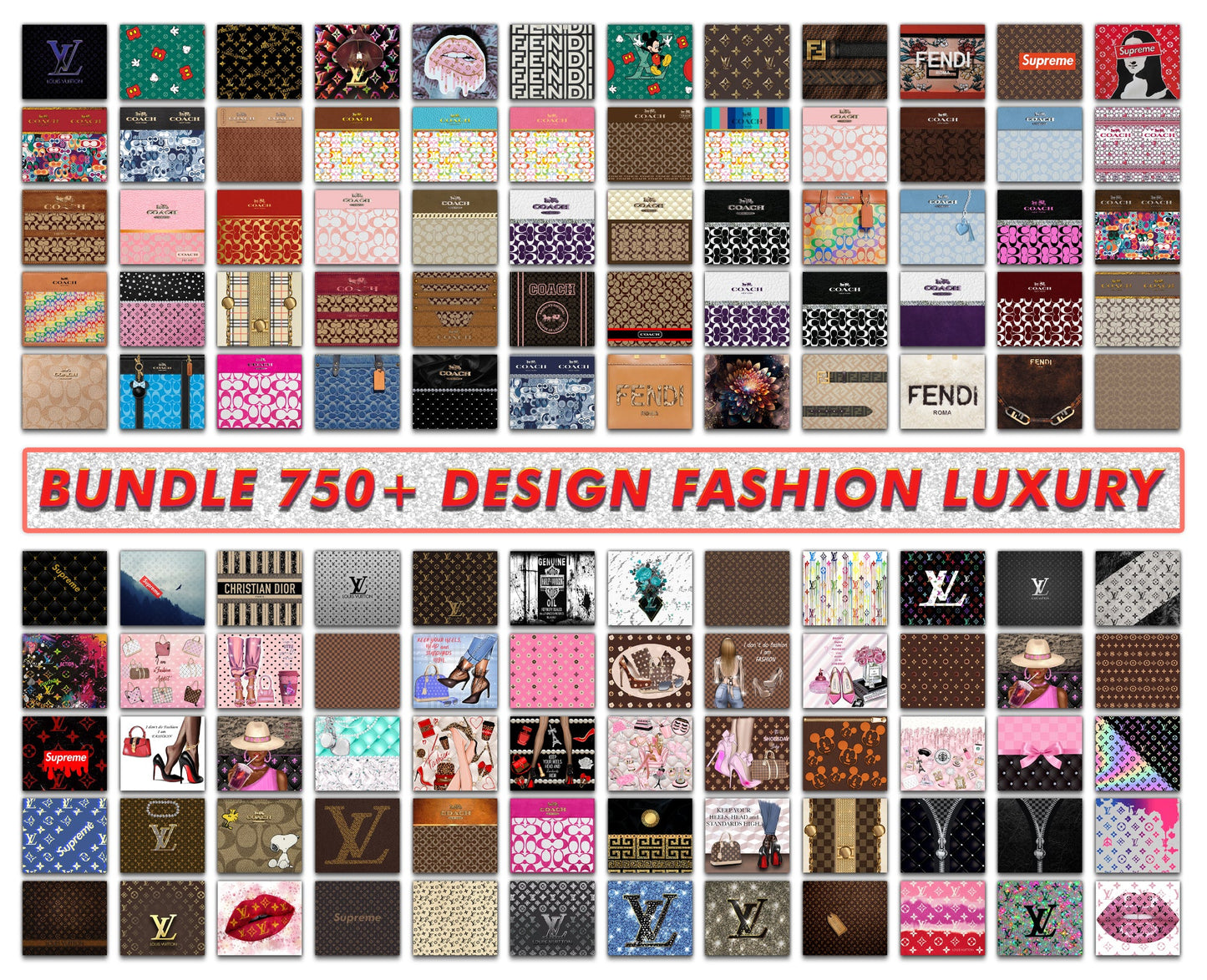 750 Design Tumbler Wrap ,Mega Bundle Fashion Tumbler Designs , Tumbler Logo Brand 110