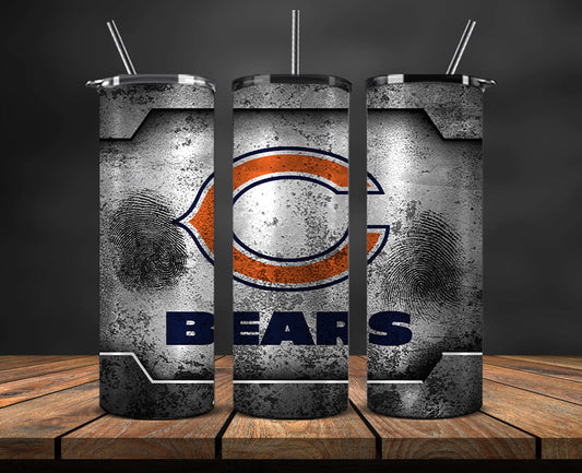 Chicago Bears Tumbler, Bears Logo Tumbler,NFL Season 2025, Design 129