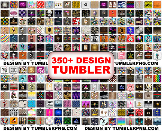 355 Design Tumbler Wrap ,Mega Bundle Fashion Tumbler Designs , Tumbler Logo Brand 113