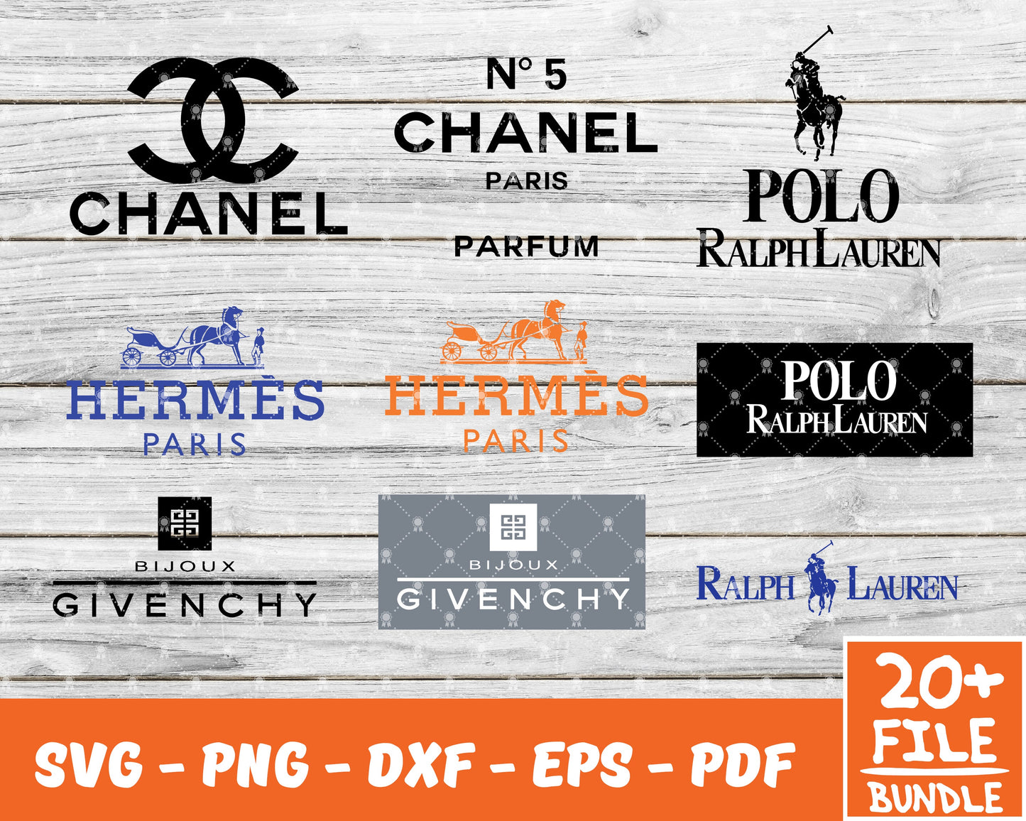 Bundle Logo Fashion Svg, Luxury Brand Svg, Famous Logo Svg 12