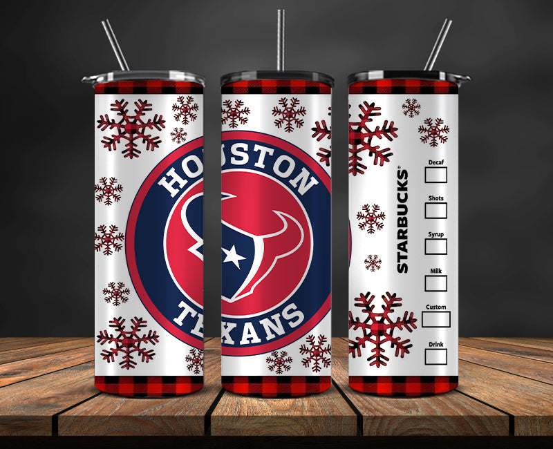 Houston Texans Christmas Tumbler Png,NFL Merry Christmas Png, NFL Christmas Tumbler Wrap 13