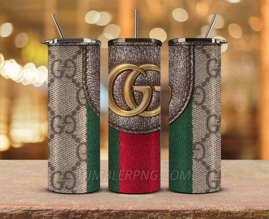 Luxury Designer Tumbler Design,Skinny Tumbler 20oz ,Digital Luxury Fashion 20oz Tumbler Wrap,Gucci Tumbler Logo Brand 14