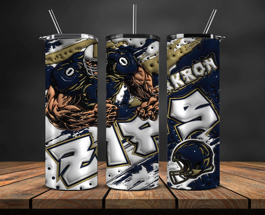 Football Mascot Colleges 3D Tumbler Skinny , Football Tumbler Png ,Nfl Tumbler Wrap 14