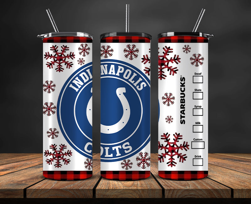 Indianapolis Colts Christmas Tumbler Png,NFL Merry Christmas Png, NFL Christmas Tumbler Wrap 14