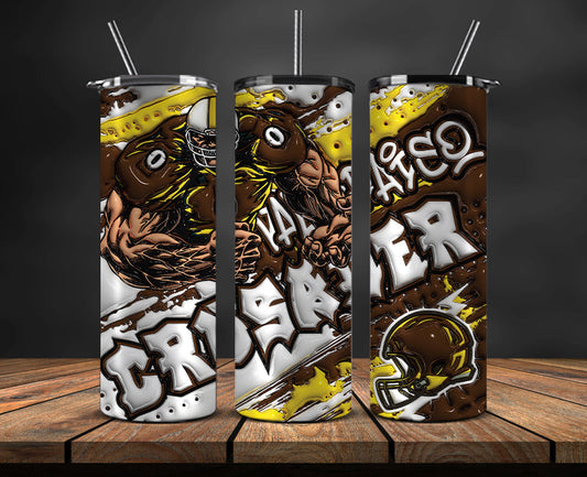 Football Mascot Colleges 3D Tumbler Skinny , Football Tumbler Png ,Nfl Tumbler Wrap 15