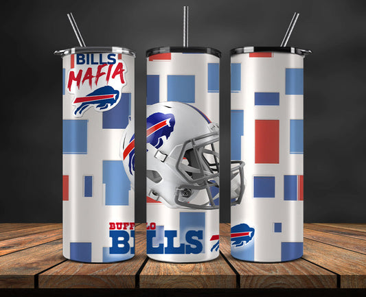 Buffalo Bills Tumbler, Bills Logo Tumbler,NFL Season 2025, Design 165