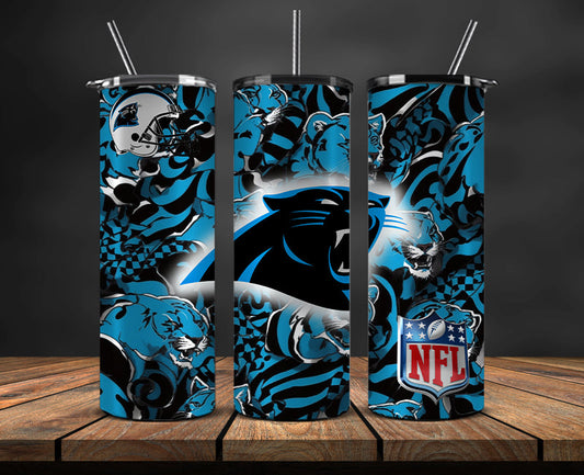Carolina Panthers Tumbler, Panthers Logo Tumbler,NFL Season 2025, Design 166