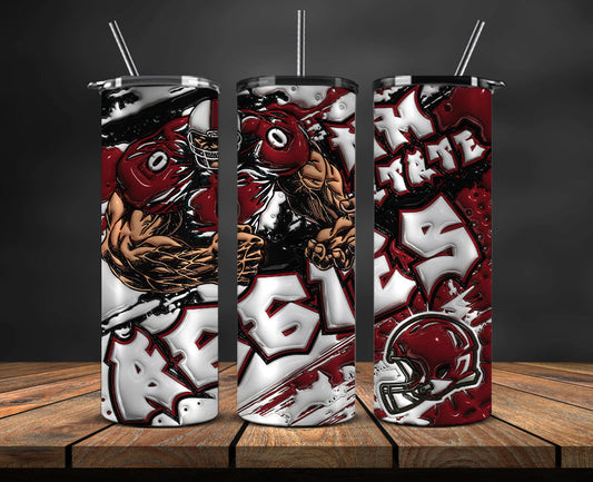 Football Mascot Colleges 3D Tumbler Skinny , Football Tumbler Png ,Nfl Tumbler Wrap 16