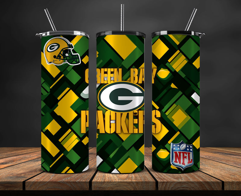 Green Bay Packers Tumbler, Packers Logo Tumbler,NFL Season 2025, Design 174