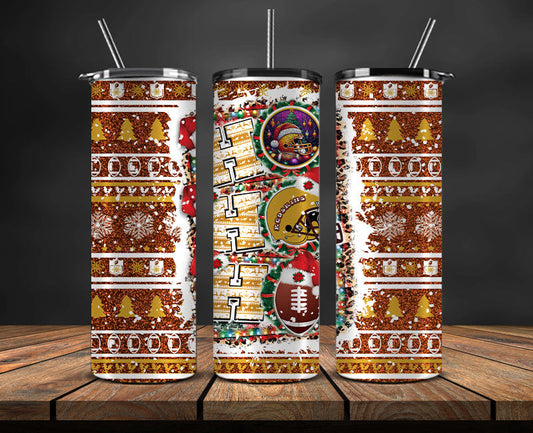 Washington Commanders  Christmas Ho Ho Ho Tumbler Wrap,  NFL Patterns Christmas Png 17