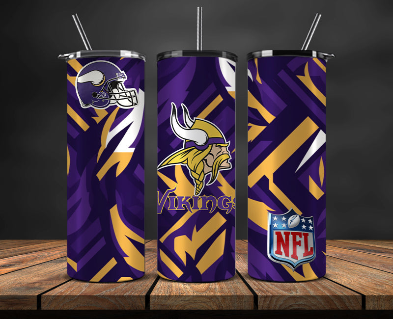 Minnesota Vikings Tumbler, Vikings Logo Tumbler,NFL Season 2023, Design 183
