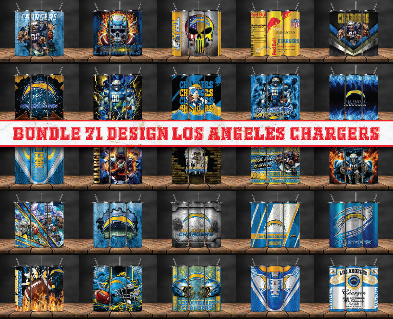 Los Angeles Chargers Tumbler Wrap , Football Tumbler Png ,32 Team Sport png 18