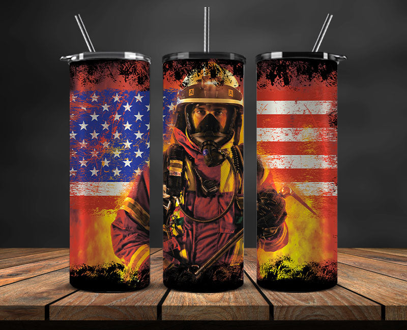 Firefighter Tumbler Wrap , Fire Rescue Fireman 18