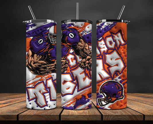 Football Mascot Colleges 3D Tumbler Skinny , Football Tumbler Png ,Nfl Tumbler Wrap 18