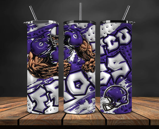 Football Mascot Colleges 3D Tumbler Skinny , Football Tumbler Png ,Nfl Tumbler Wrap 19