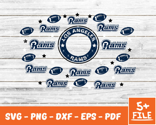 Los Angeles Rams Full Wrap Template Svg, Cup Wrap Coffee 19