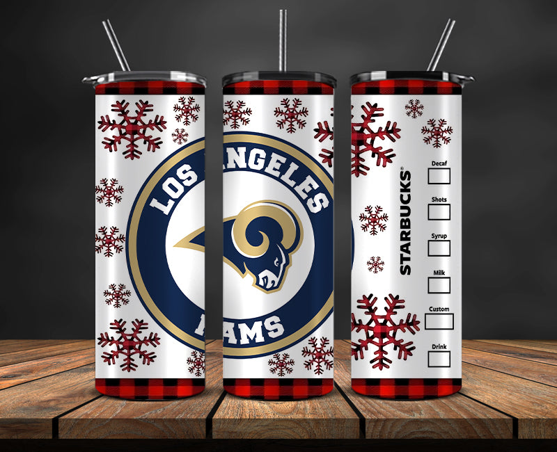 Los Angeles Rams Christmas Tumbler Png,NFL Merry Christmas Png, NFL Christmas Tumbler Wrap 19