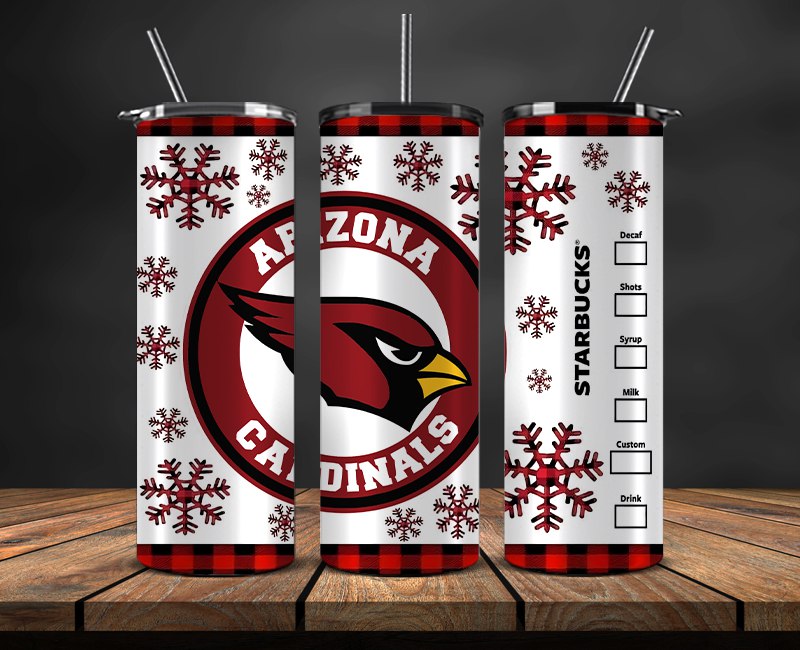 Arizona Cardinals Christmas Tumbler Png, NFL Merry Christmas Png, NFL Christmas Tumbler Wrap 01