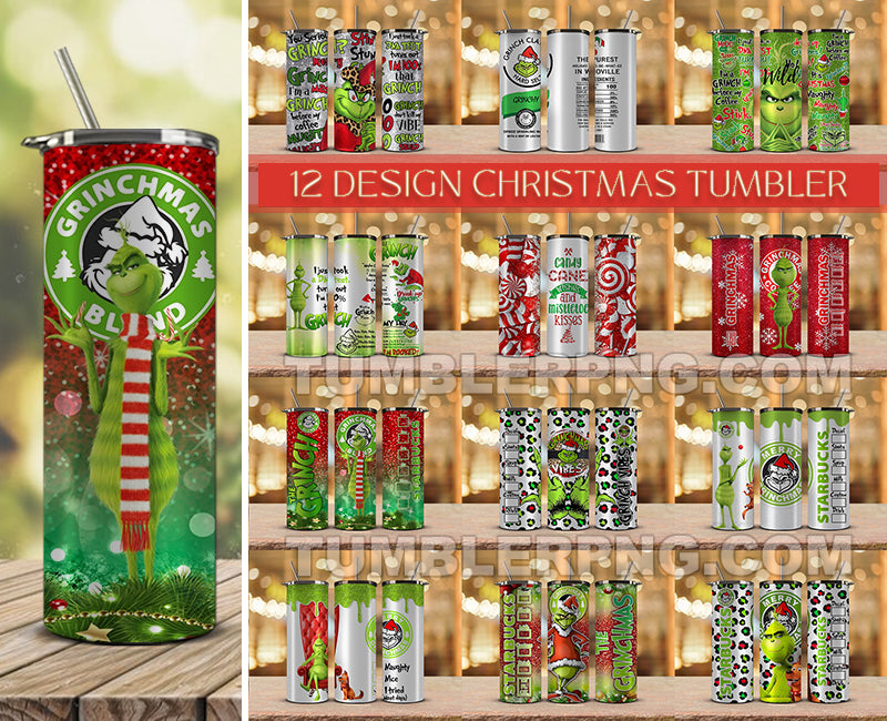 Wrap Bundle Christmas Tumbler Bundle , Christmas 20 oz Skinny Tumbler Wrap Png, Funny Christmas Tumbler, Cartoon Christmas 20oz, Tumbler Wrap Bundle Designs 15