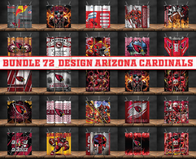 Arizona Cardinals Tumbler Wrap , Football Tumbler Png ,32 Team Sport png 01