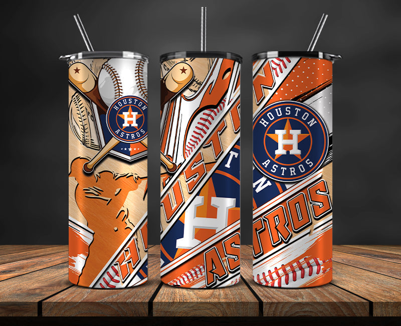 Houston Astros Tumbler Wrap, Mlb Tumbler  Mlb Logo Tumbler Png 01