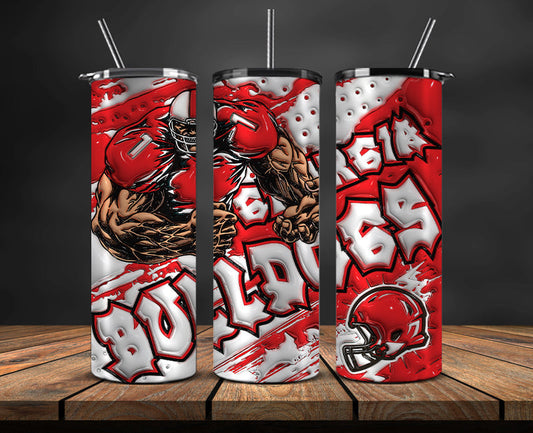 Football Mascot Colleges 3d Tumbler Skinny , Football Tumbler Png ,Nfl Tumbler Wrap 01