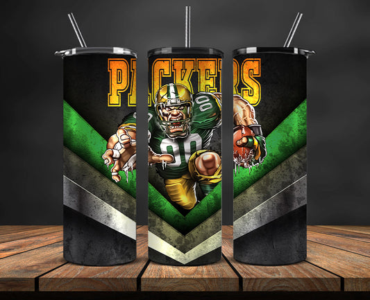 Green Bay Packers Tumbler, Packers Logo Tumbler ,NFL Season 2025, Design 20