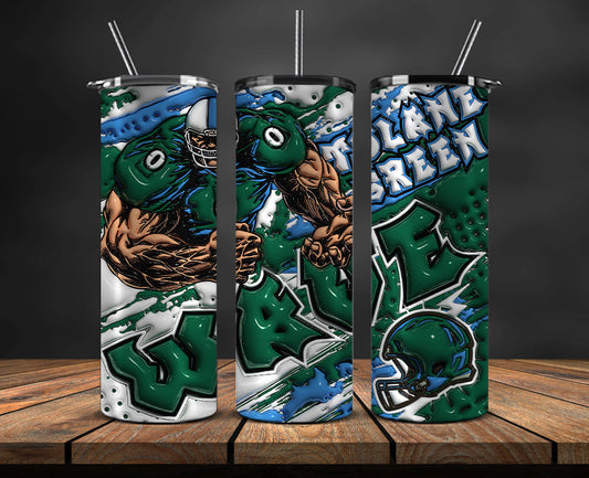 Football Mascot Colleges 3D Tumbler Skinny , Football Tumbler Png ,Nfl Tumbler Wrap 20