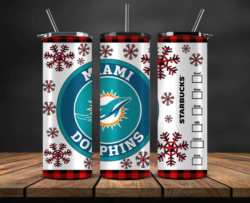 Miami Dolphins Christmas Tumbler Png,NFL Merry Christmas Png, NFL Christmas Tumbler Wrap 20