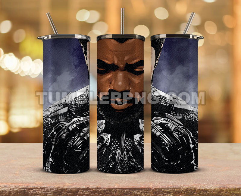 Wakanda Forever Black Panther Skinny Tumbler 20oz Sublimation DesignS for Straight Tumbler Design,Black Panther Tumbler Desing,Wakanda Forever wrap png, Marvel Heroes Tumbler Skinny 05