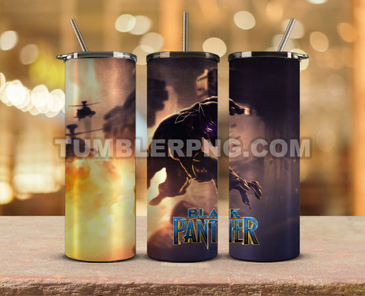 Wakanda Forever Black Panther Skinny Tumbler 20oz Sublimation DesignS for Straight Tumbler Design,Black Panther Tumbler Desing,Wakanda Forever wrap png, Marvel Heroes Tumbler Skinny 08