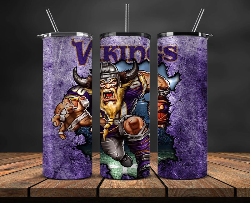 Vikings Football Png , Football Tumbler Wrap 21