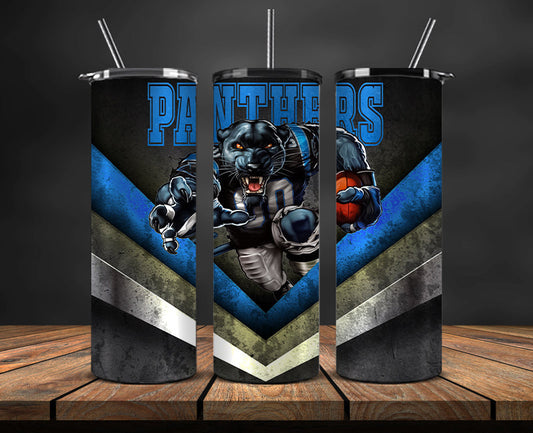 Carolina Panthers Tumbler, Panthers Logo Tumbler ,NFL Season 2025, Design 21
