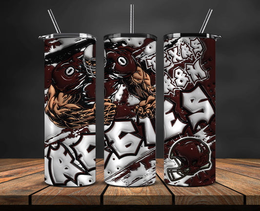 Football Mascot Colleges 3D Tumbler Skinny , Football Tumbler Png ,Nfl Tumbler Wrap 22