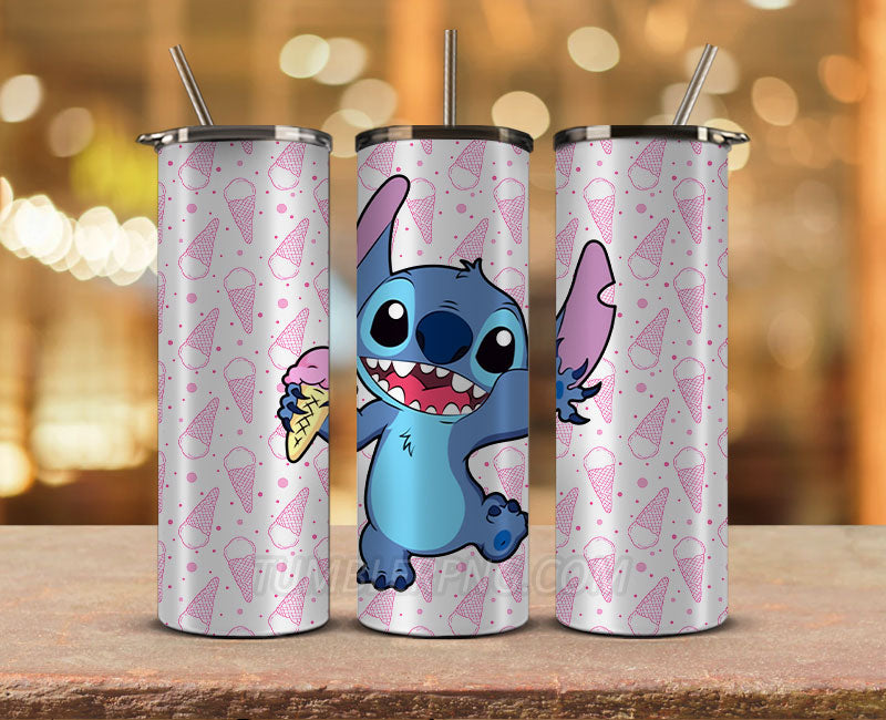 Stitch Starbucks 20oz Tumbler Png,20 oz Skinny Tumbler Wraps, Stitch Tumbler Wrap 22