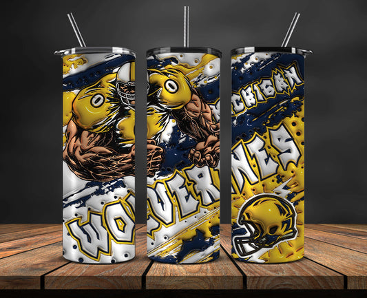 Football Mascot Colleges 3D Tumbler Skinny , Football Tumbler Png ,Nfl Tumbler Wrap 23
