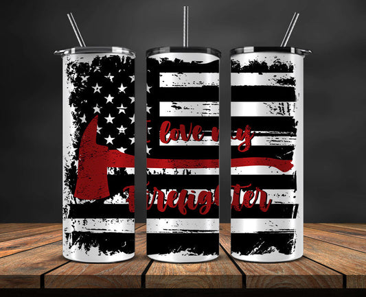 Firefighter Tumbler Wrap , Fire Rescue Fireman 24