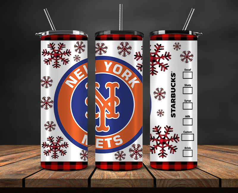 New York Mets Png,Christmas MLB Tumbler Png , MLB Christmas Tumbler Wrap 24