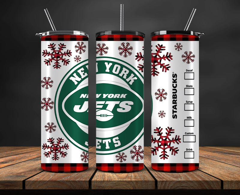 New York Jets Christmas Tumbler Png,NFL Merry Christmas Png, NFL Christmas Tumbler Wrap 25