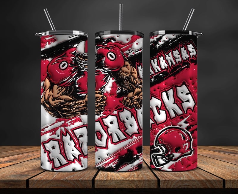 Football Mascot Colleges 3D Tumbler Skinny , Football Tumbler Png ,Nfl Tumbler Wrap 25