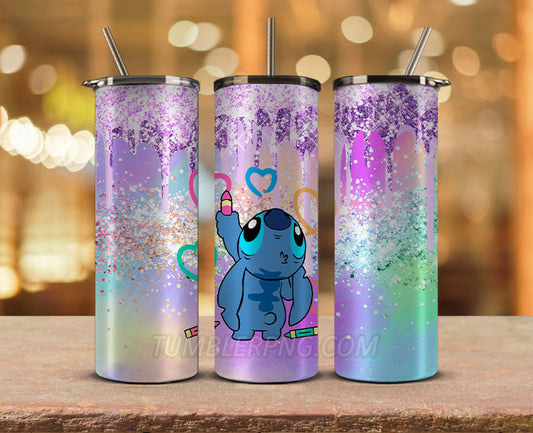 Stitch Starbucks 20oz Tumbler Png,20 oz Skinny Tumbler Wraps, Stitch Tumbler Wrap 25