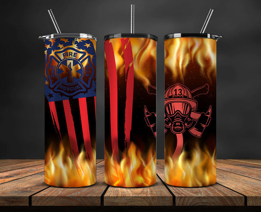 Firefighter Tumbler Wrap , Fire Rescue Fireman 26