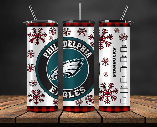 Philadelphia Eagles Christmas Tumbler Png,NFL Merry Christmas Png, NFL Christmas Tumbler Wrap 27