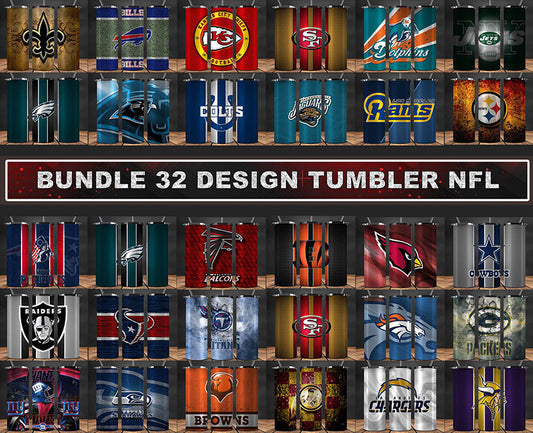 Bundle NFL Logo Tumbler Wrap, Bundle Sport Tumbler 28